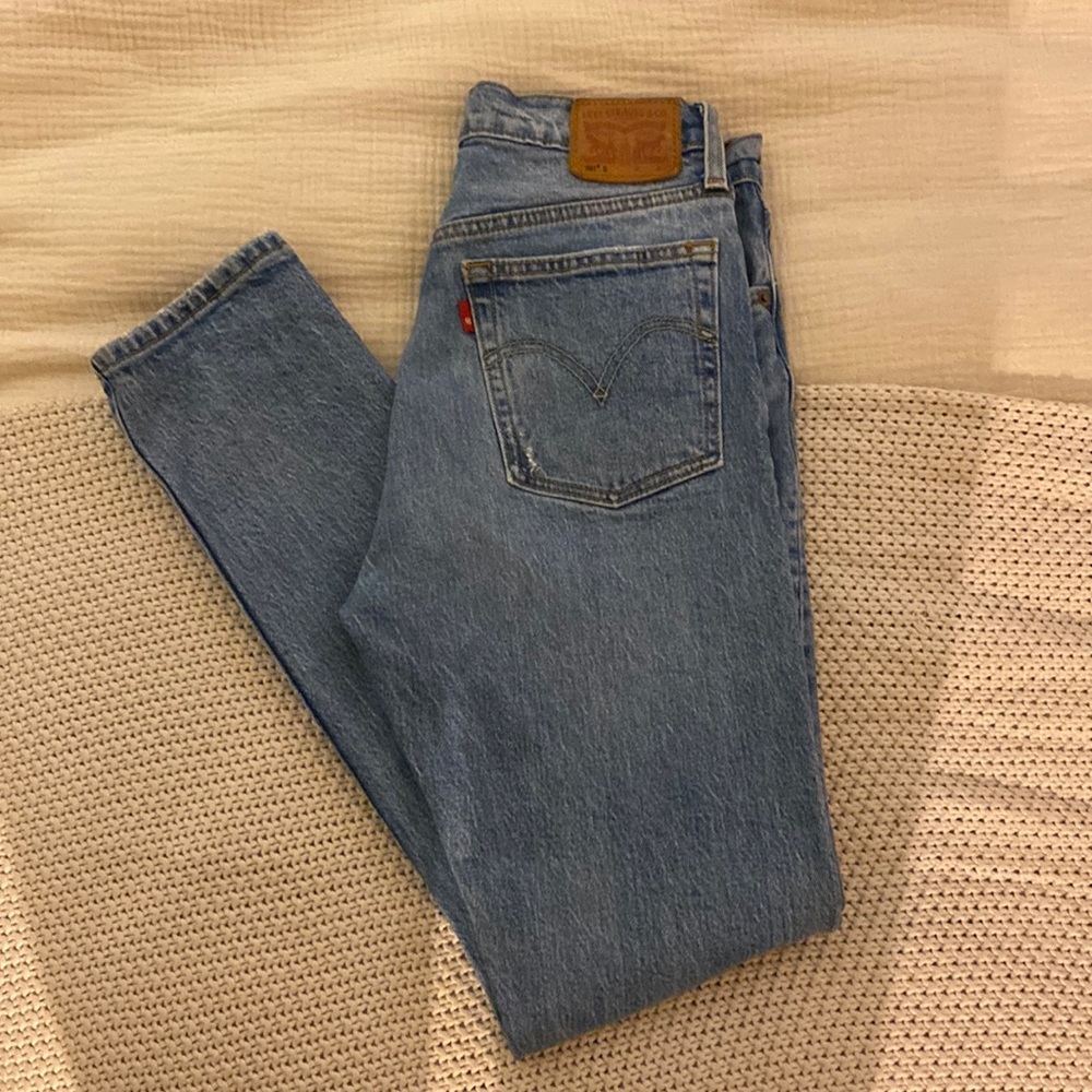 Levi 501 High Rise Skinny Jeans